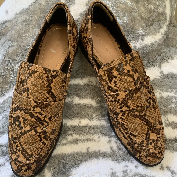 Zara | Shoes | Zara Trf Snakeskin Loafers | Poshmark